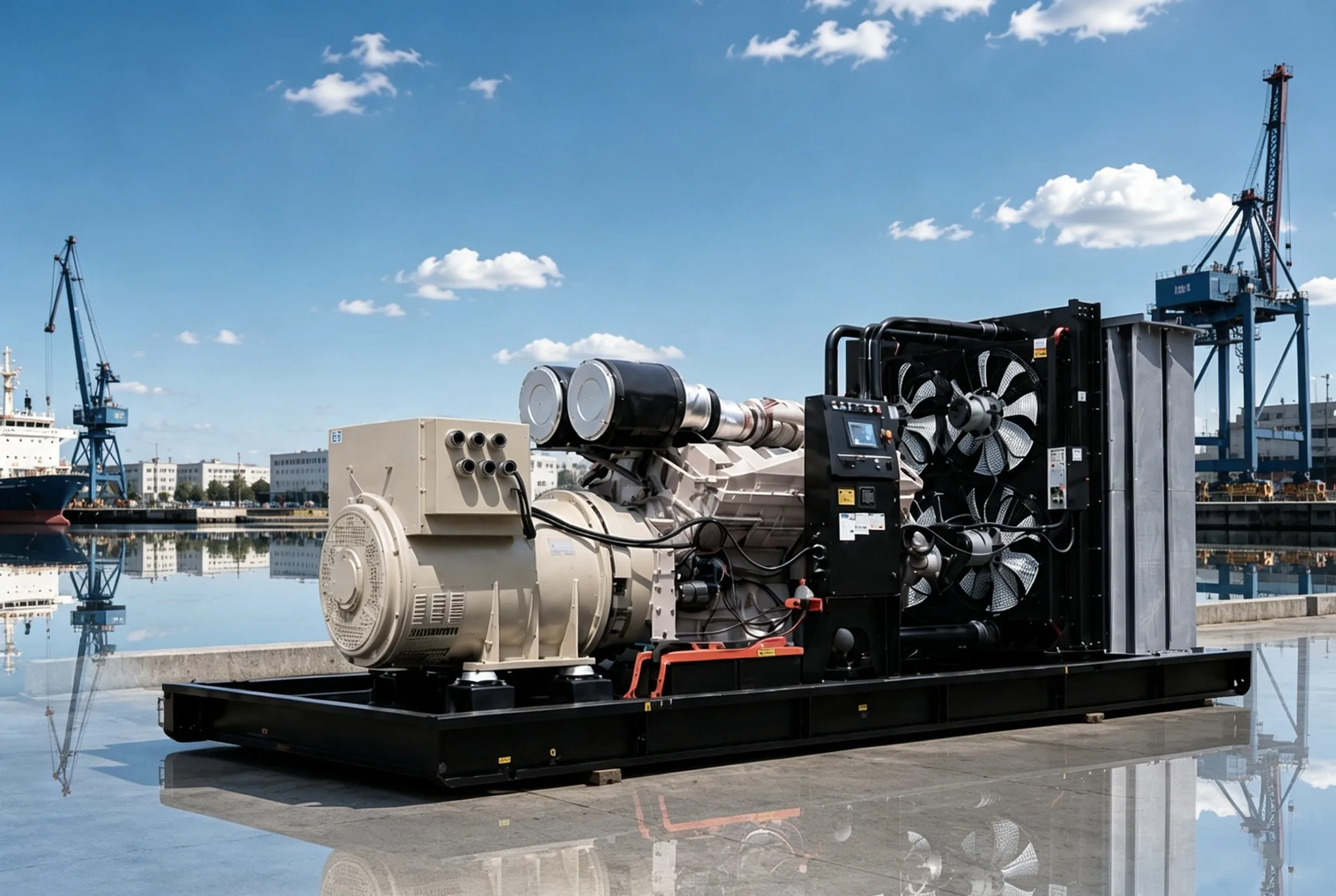 Goodwind shipboard marine generator set for auxiliary power on vessels