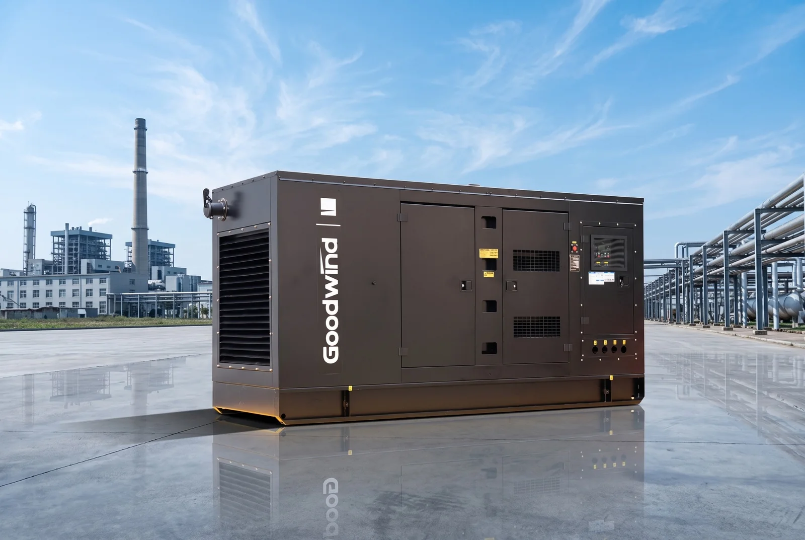 Goodwind silent diesel generator set for industrial facility backup power